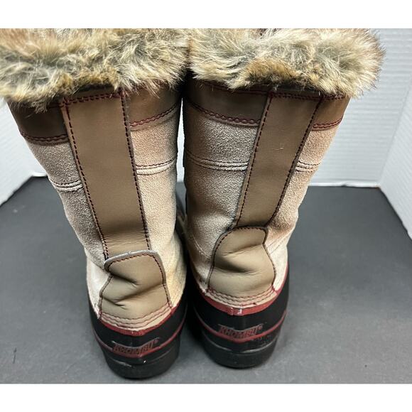 KHOMBU Womens North Star Snow Waterproof Winter Boots Tan Size 9M - Picture 10 of 13